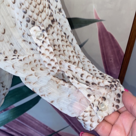 Violet & Claire Snakeskin Roll Tab Blouse - Picture 8 of 9